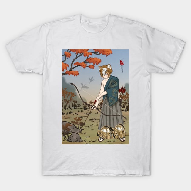 Goru, Genshin Impact Traditional Illustration T-Shirt by Kuroi Kitsune